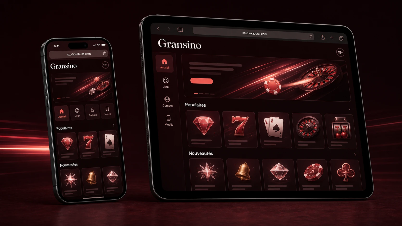 Présentation de la version mobile Gransino