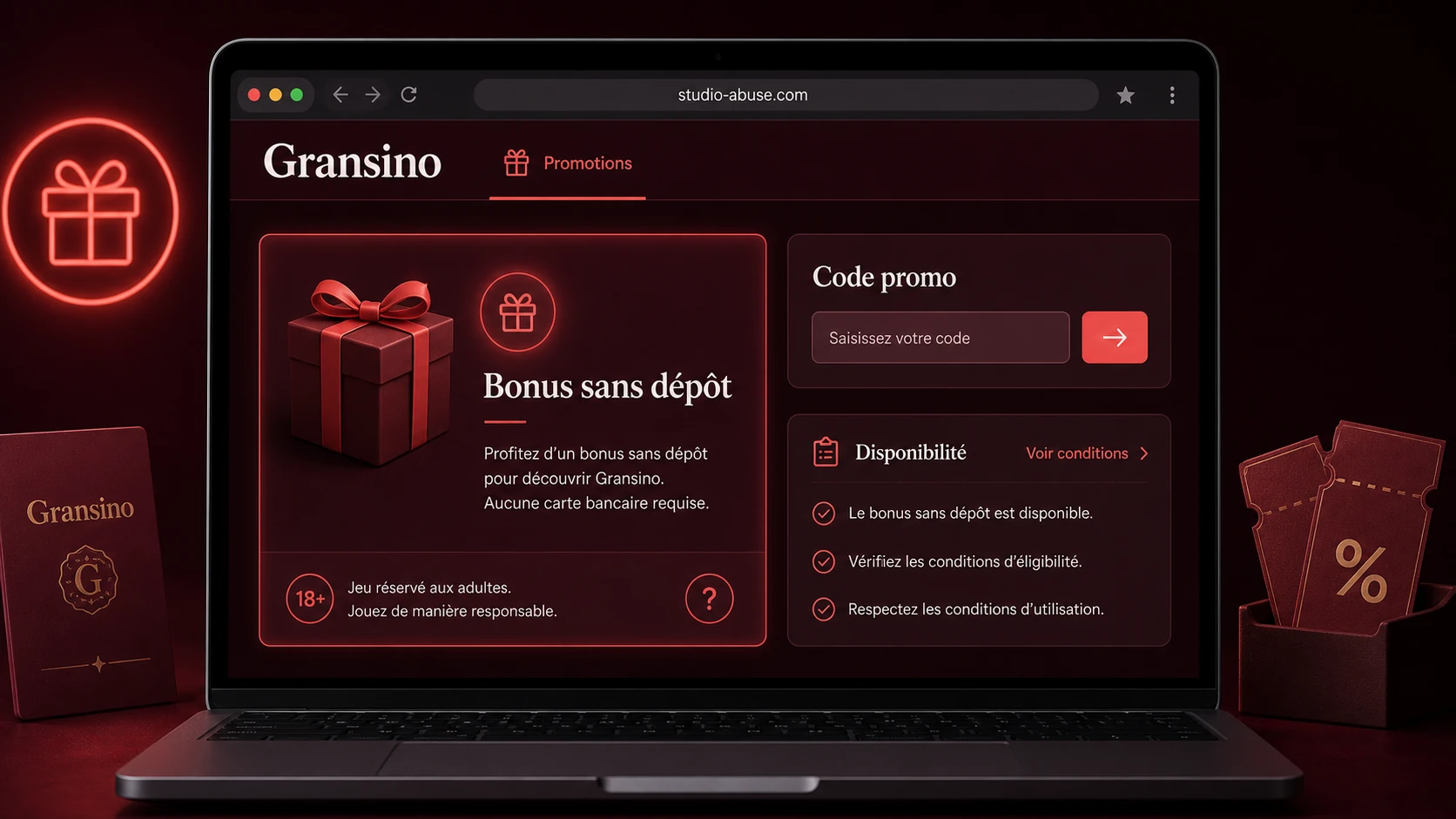 Bonus sans dépôt Gransino – est-ce disponible